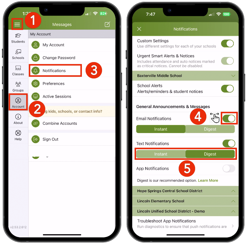 Notification Settings App